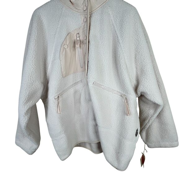 FP Movement x Hatch Hit the Slopes Fleece Jacket Sz M Canvas Neutral Maternity - Picture 7 of 15